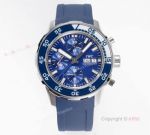 Best Replica IWC Aquatimer Chronograph Blue Watch with Swiss Asia 7750